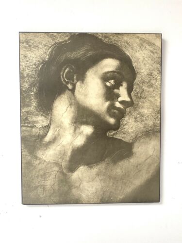Original Mid Century Vintage Michelangelo 1970’s Athena Block Board Print /1358