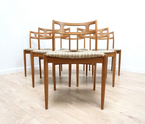 Midcentury Vintage Swedish Scandinavian Teak Dining Chairs Set of 6 /2333