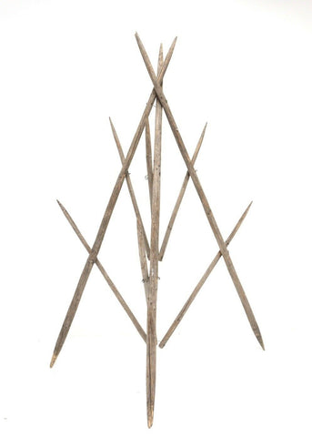Vintage Contemporary Wooden Christmas Tree Rustic  /1477
