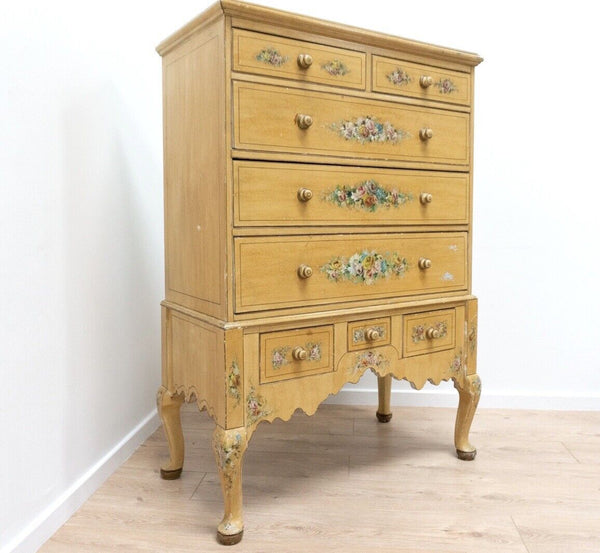 Antique Maple Regency Style Decorative Painted Dresser Chest 19th Century  / 2268
