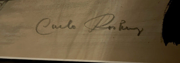 Original Carlo Rosberg 1960’s Impressionist Lithograph Framed Signed /2342