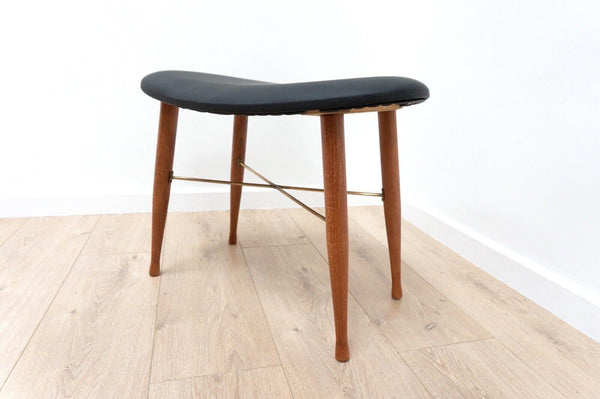 Midcentury Danish Vintage Teak Pebble Footstool  /2279