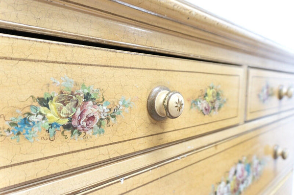 Antique Maple Regency Style Decorative Painted Dresser Chest 19th Century  / 2268