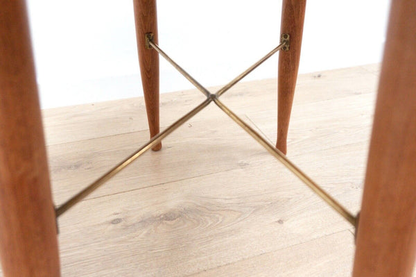 Midcentury Danish Vintage Teak Pebble Footstool  /2279
