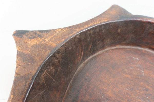 French Treen Birch Platter Bowl Antique 19th Century / 1635