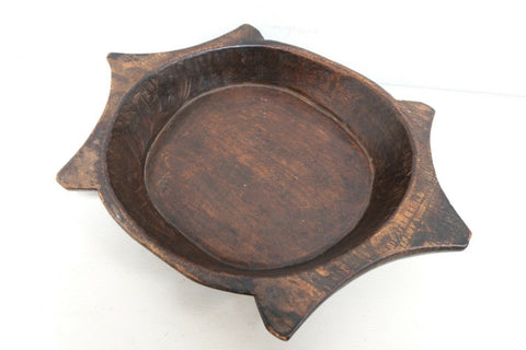 French Treen Birch Platter Bowl Antique 19th Century / 1635