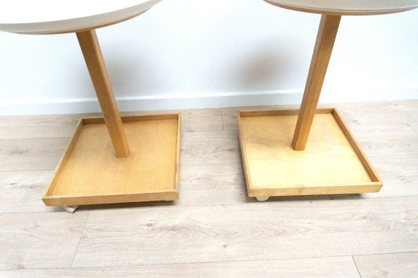 Pair Vintage Ikea Bjorko Side Tables With Tray  By Chris Martin /2272